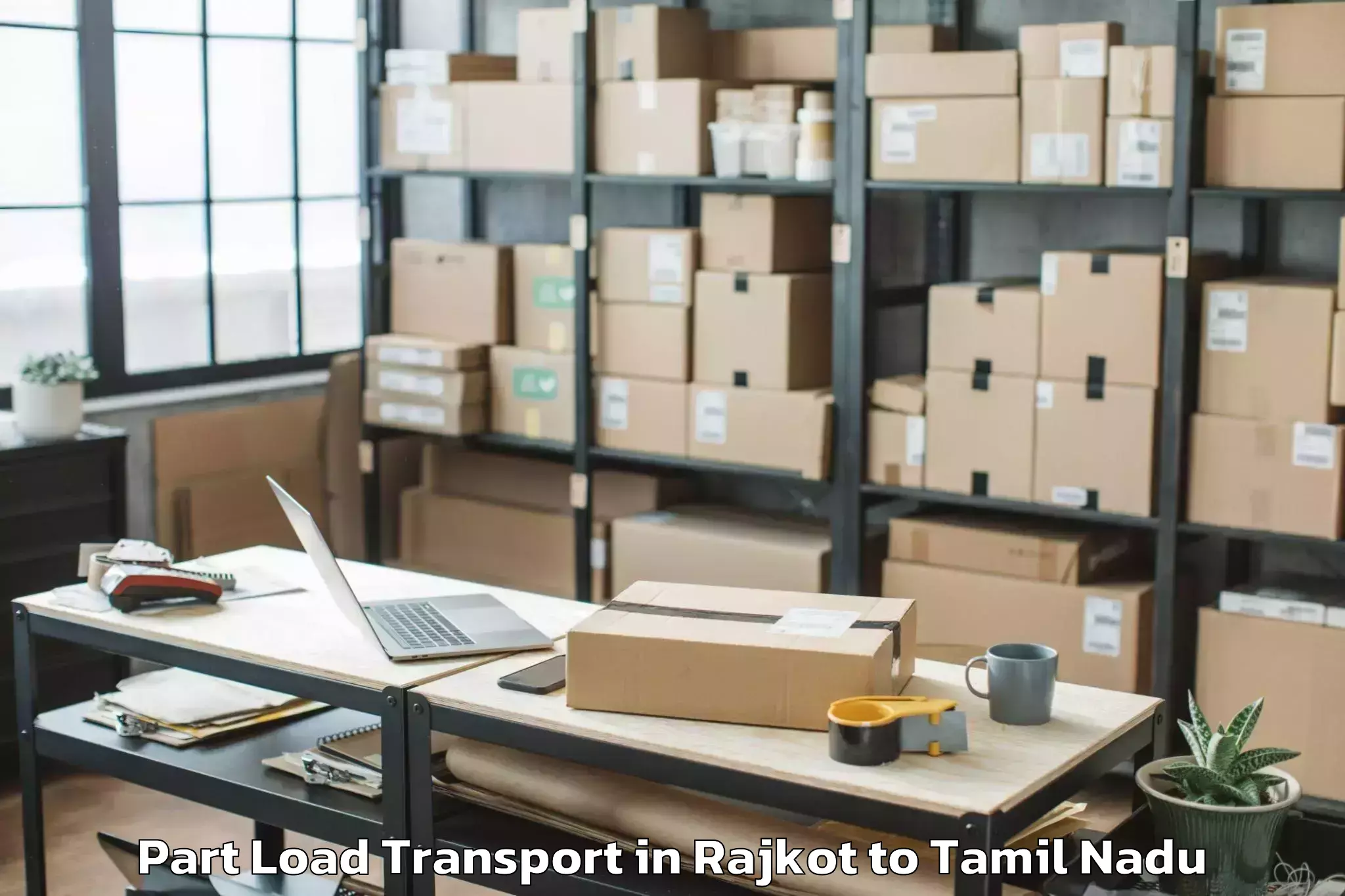 Reliable Rajkot to Thottiyam Part Load Transport